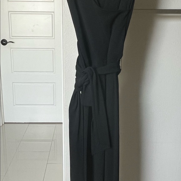 BCBG Maxazria wrap jumpsuit black small romper dress - Picture 5 of 6